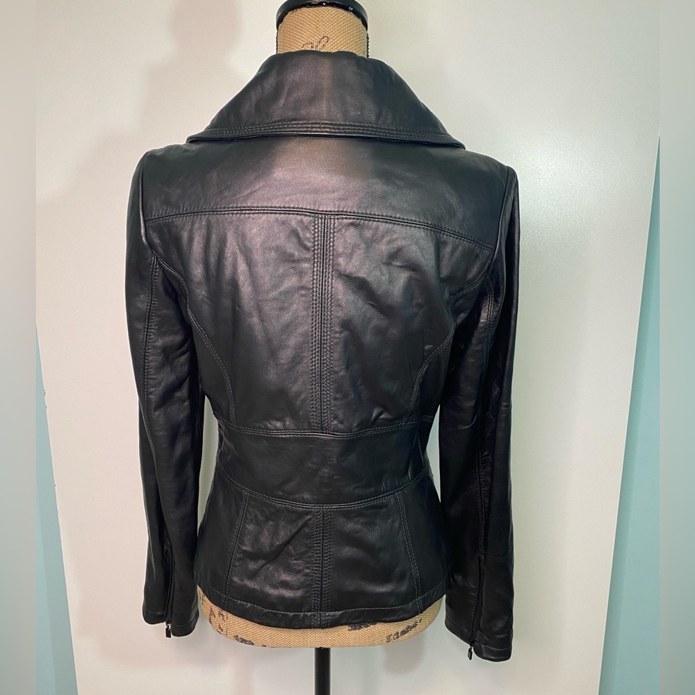 KENNETH COLE Leather Jacket size S - Picture 3 of 12